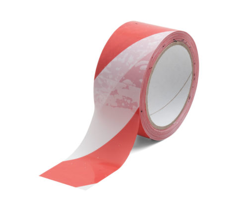 Podlahová lepiaca páska 35mic bielo-červená