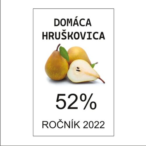Samolepiaca etiketa 69x109 Hruška