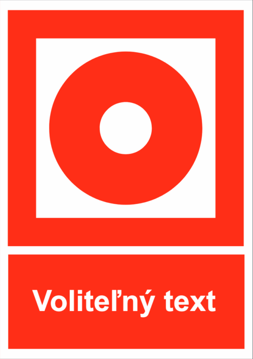 Piktogram Tlačidlový hlásič požiaru s textom 148x210