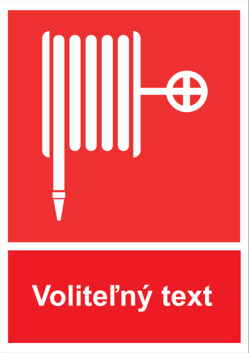 Piktogram Požiarna hadica s textom 148x210